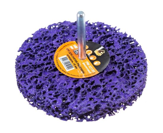 Круг для снятия ржавчины на шпинделе фиолетовый (6х100 мм) Русский Мастер РМ-52190 