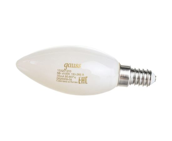 Лампа Gauss LED Filament Свеча OPAL E14 5W 450lm 4100К 103201205 
