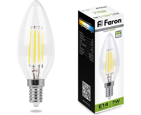 Светодиодная диммируемая лампа FERON LB-166 7W 230V E14 4000K 25871 