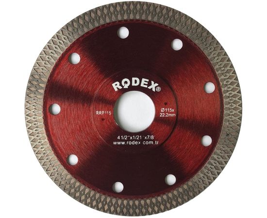 Диск алмазный супертонкий Rodex 115x2.4х22.2 мм Bull RRP115 