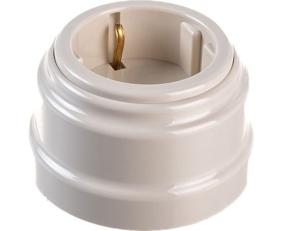 Розетка Bylectrica РА16-0202 1-местная с зазем. контантом 16А ОУ, серия РЕТРО, бежевый 