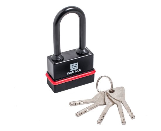 Навесной замок БУЛАТ 3-Н65-01 ПЛ (всепогодный; 5 ключей; 9 мм) 13986 