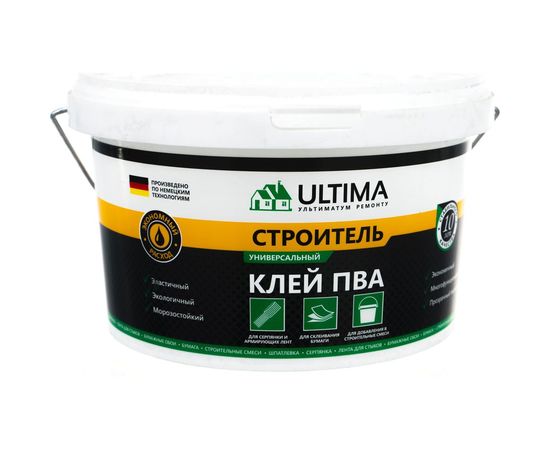 Клей ПВА ULTIMA СТРОИТЕЛЬ ведро 2,3кг ULTSTR23 