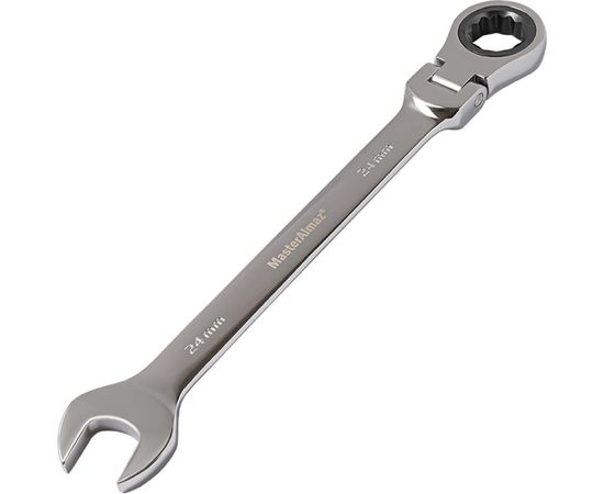 Комбинированный ключ МастерАлмаз трещеточный, с гибкой головкой, 180 град. 24 мм 10502927 