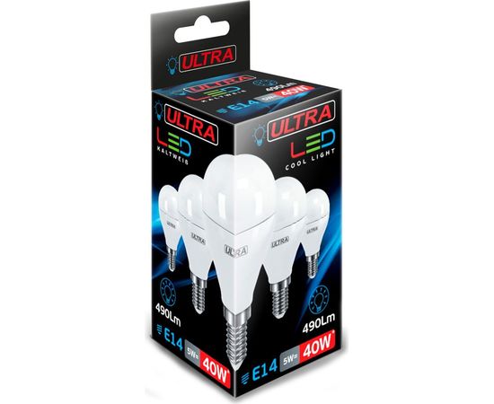 Светодиодная лампа Ultra LED G45 5W E14 4000K – изображение 2