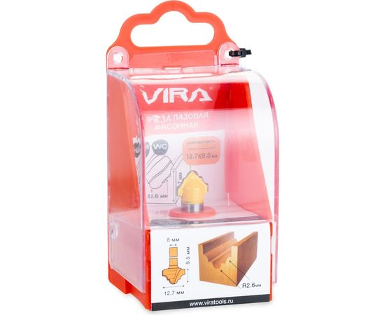 Фреза пазовая фасонная (12.7х9.5 мм; R2.6 мм) VIRA 553382 – изображение 2