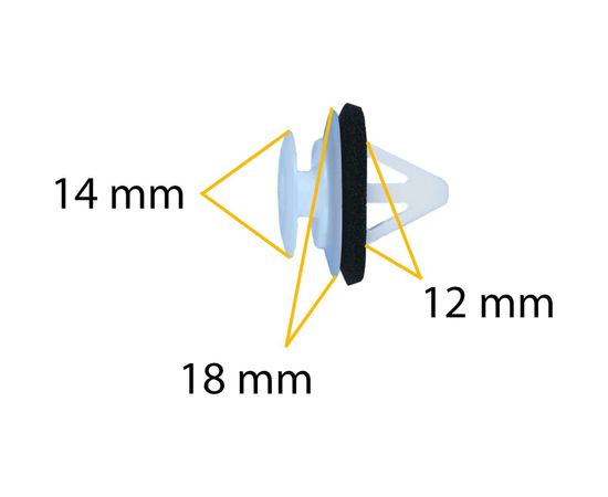 Автокрепеж для Hyundai/Mazda 10 шт G18K51SJ3, NE51 51 SJ3A, 90044-67558 КрепАвто 0311 – изображение 2