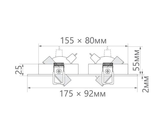 Встраиваемый потолочный светильник FERON MR16 G5.3, белый, DL2802 32640 – изображение 2