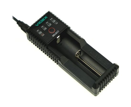 Зарядное устройство Videx VCH-U100 пустое, 1 х АА, ААА, SC, C, 18650, 14500 – изображение 2