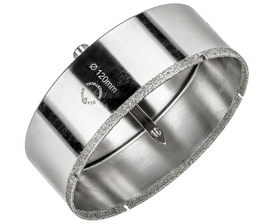 Коронка алмазная по керамограниту и керамике с центрирующим сверлом 120 мм Diamond Industrial DIDCSC120 – изображение 2