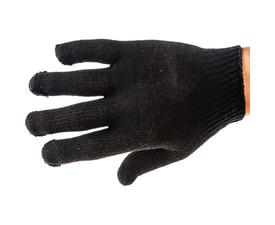 Хлопчатобумажные перчатки с ПВХ TDM Протектор, черные, 1 пара, SQ1016-0202 – изображение 2