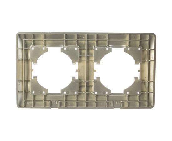 Рамка GUSI ELECTRIC Ugra 2-местная, цвет серебро С1120-004 – изображение 2