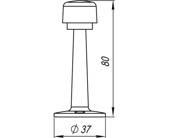 Дверной упор PUNTO DS PW-80 CP-8 хром 34753 – изображение 2
