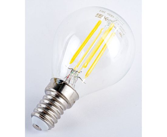 Лампа IEK серия 360, LED, G45, шар прозрачный, 5вт, 230В, 4000К, E14 LLF-G45-5-230-40-E14-CL – изображение 2