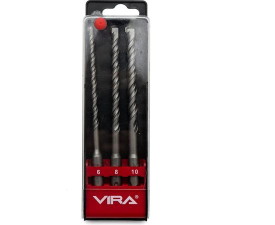 Набор буров по бетону (6/8/10х160 мм; SDS-plus) VIRA 564513 – изображение 3