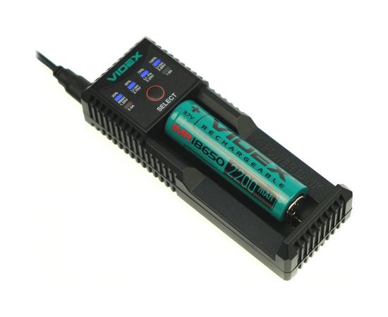 Зарядное устройство Videx VCH-U100 пустое, 1 х АА, ААА, SC, C, 18650, 14500 – изображение 3