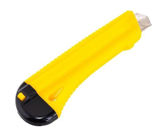 Канцелярский нож INFORMAT усиленный 18 мм, с фиксатором и металлическими направляющими CIF18MG – изображение 3