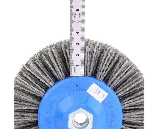 Щетка дисковая нейлон 1-052 140 мм; P46 по дереву для браширования на УПМ/УШМ OSBORN 401.913-5421 – изображение 3
