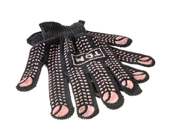 Хлопчатобумажные перчатки с ПВХ TDM Протектор, черные, 1 пара, SQ1016-0202 – изображение 3