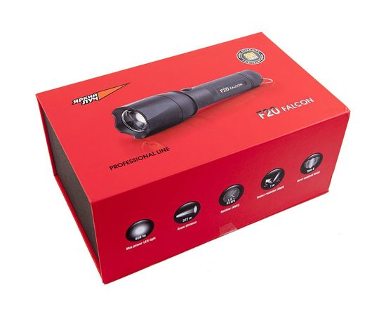 Фонарь ЯРКИЙ ЛУЧ F20 Falcon CREE XP-L HI 800лм, 3 режима, аккум. 18650, ЗУ и чехол в компл. 4606400105404 – изображение 4