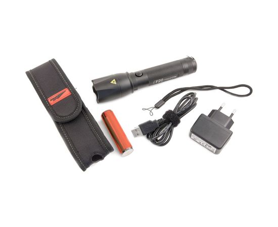 Фонарь ЯРКИЙ ЛУЧ F20 Falcon CREE XP-L HI 800лм, 3 режима, аккум. 18650, ЗУ и чехол в компл. 4606400105404 – изображение 5