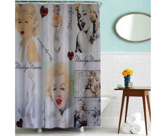 Тканевая шторка для ванной комнаты TERMA MZ-57 Монро 2 180х180 см 20827 