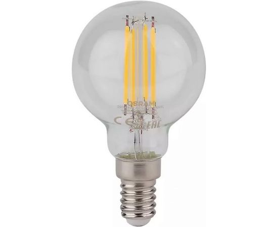 Светодиодная лампа OSRAM LED STAR P Шар 6Вт E14 800 Лм 2700 К Теплый белый свет 4058075218147 