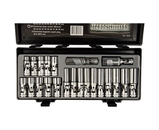 Набор головок торцевых 3/8" на кардане 22 шт. FORCE 3224 