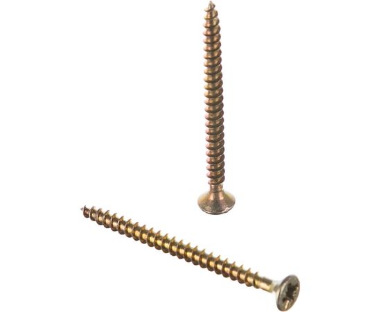 Универсальный саморез по дереву КрепСтройГрупп 3,5х45 желтый цинк, 300 шт. 145411 