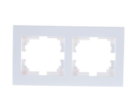Двойная горизонтальнная рамка LEZARD RAIN б/ вст белая 703-0202-147 