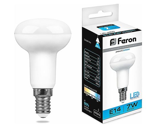 Светодиодная лампа E14 7W 6400K FERON LB-450 25515 