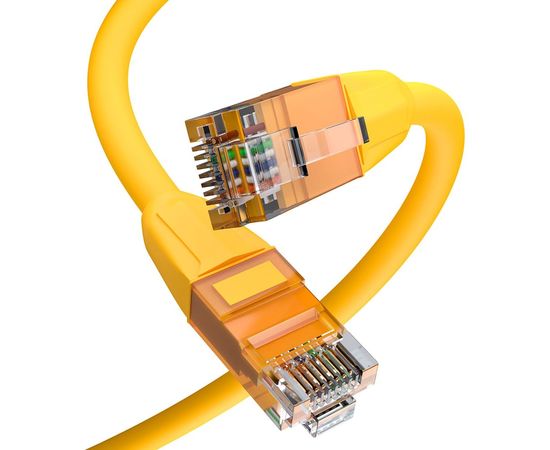 Патч-корд GCR прямой 0.5m LSZH UTP кат.6, желтый, 24 AWG, без фиксатора, RJ45, T568B VIV52I774 