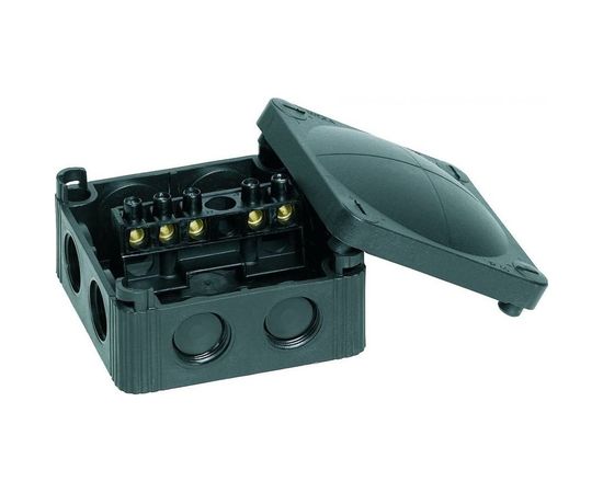 Распаячная коробка Wiska черная, IP66/67,85х85х51 308/5/BK 