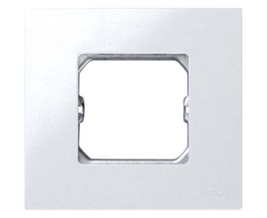 Рамка Simon базовая, 1 пост, 85х91мм, +суппорт, S27 Play, белый 2700610-030 