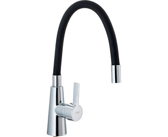 Смеситель для кухни Ekko гибкий излив, с гайкой, черный E4205-E59 