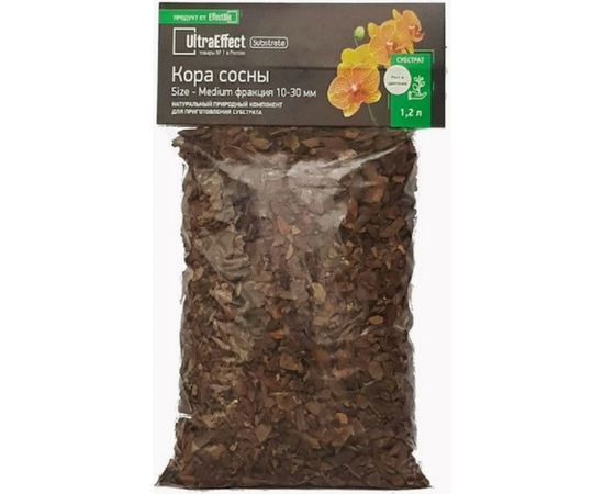 Субстрат кора сосны EffectBio BioLine Medium 10-30 мм, 1.2 л 4603735996349 