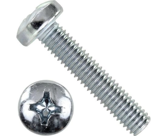 Винт BEFAST DIN 7985, полусфера, полная резьба, покрытие цинк, 3х45, 50 шт. 7985F0304550S 