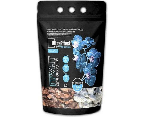Грунт для орхидей EffectBio UltraEffect+ Пеностекло NanoProf Standard 12-28 мм, 3 л 4603743270134 
