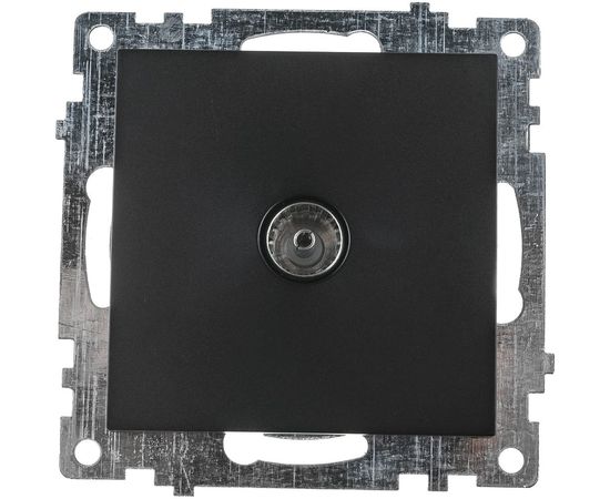 1-местная телевизионная розетка STEKKER механизм, 5-862МГц, Катрин, GLS00-7108-05, черный 39614 – изображение 2