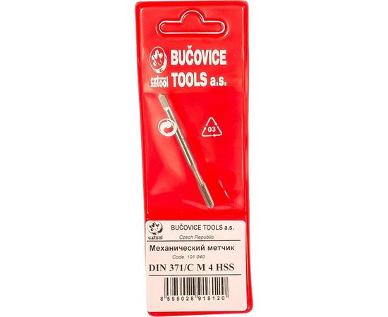 Метчик, машинный DIN 371, HSS M 4х0,7 мм Bucovice Tools 101040 – изображение 2