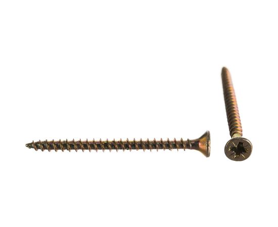 Универсальный саморез по дереву КрепСтройГрупп 3,5х45 желтый цинк, 300 шт. 145411 – изображение 2