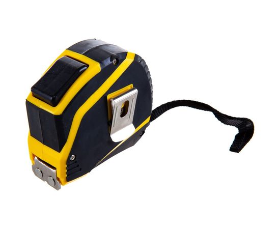 Рулетка BIBER QUADRO STOPPER автофиксация, нейлоновое покрытие, серия Профи, 7,5мх25мм тов-196538 – изображение 2