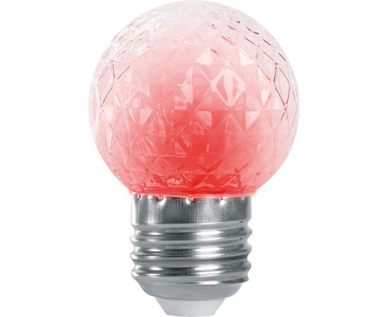 Лампа-строб FERON LB-377 Шарик прозрачный E27 1W красный 38210 – изображение 2
