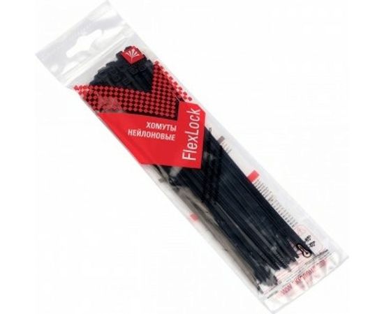 Стандартный хомут EKF P6.6 ч, 3.6x250 50 шт FlexLock PROxima SQplc-fl-ctsb-3.6x250-r – изображение 2