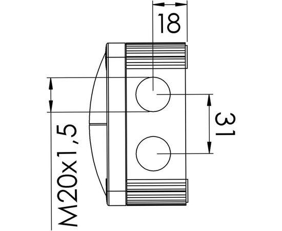 Распаячная коробка Wiska серая, IP66/67,85х85х51 308/5/LG – изображение 2