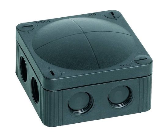 Распаячная коробка Wiska черная, IP66/67,85х85х51 308/5/BK – изображение 2