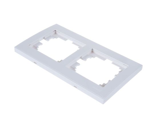 Двойная горизонтальнная рамка LEZARD RAIN б/ вст белая 703-0202-147 – изображение 2