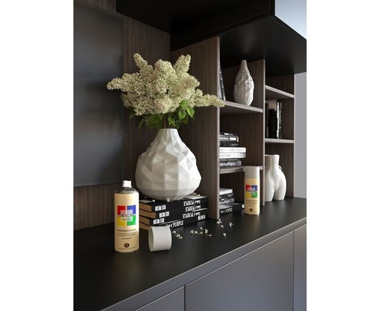 Краска аэрозольная полуматовая CORALINO SATIN RAL7035 светло-серый CS7035 – изображение 3