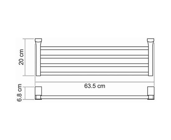Полка для полотенец WasserKRAFT Leine K-5011WHITE – изображение 3