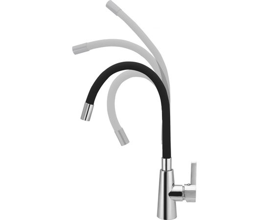 Смеситель для кухни Ekko гибкий излив, с гайкой, черный E4205-E59 – изображение 4